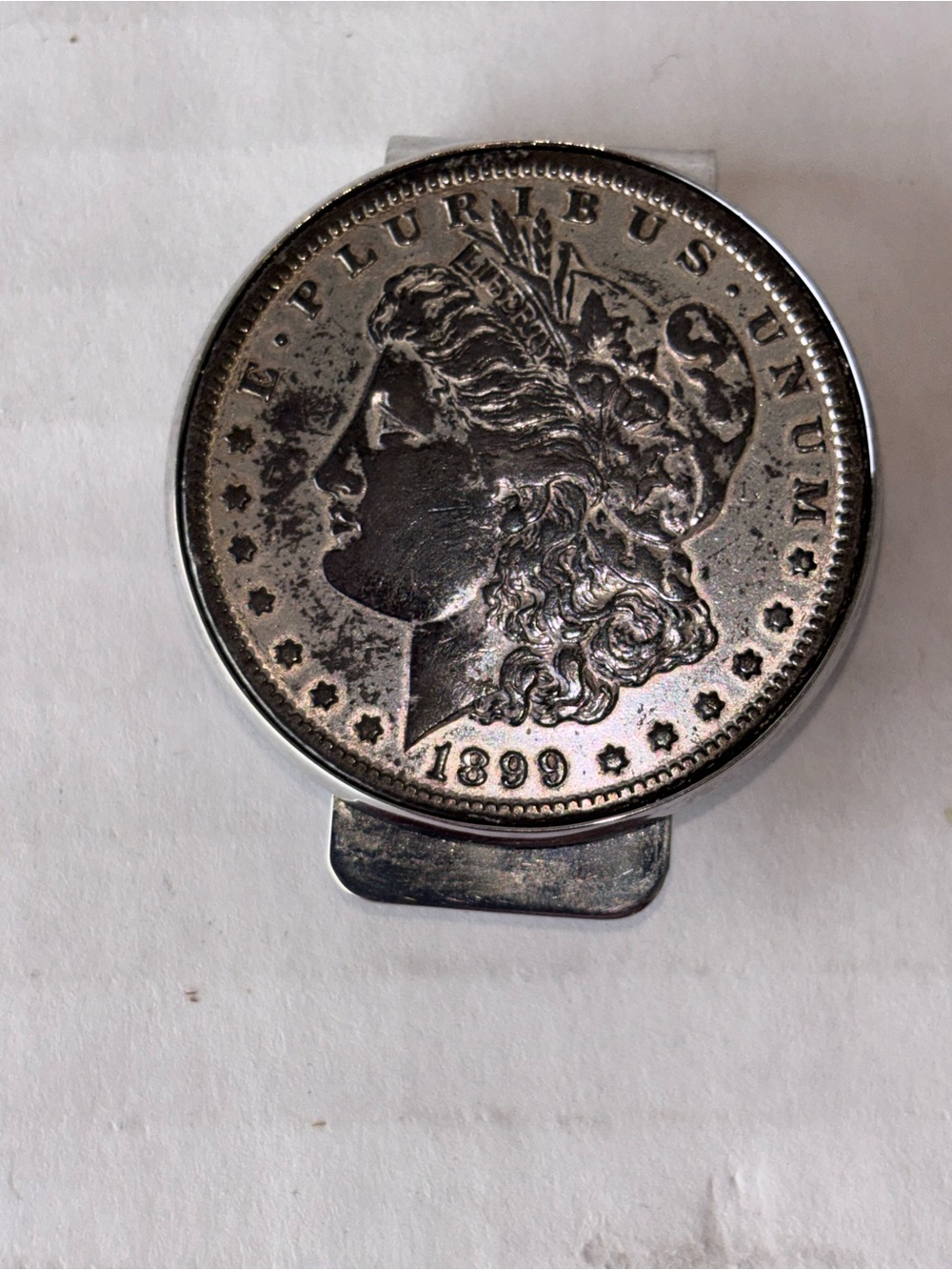 1899 Morgan Dollar Money Clip for Men - Classic Metallic Finish